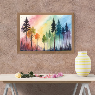 Poster Rainbow Forest Canopy