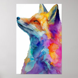 Poster Rainbow fox