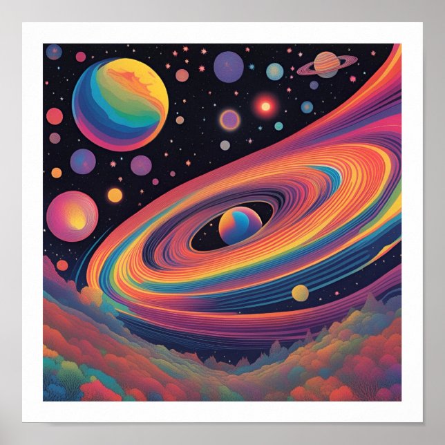 Poster Rainbow Galaxy (Frente)