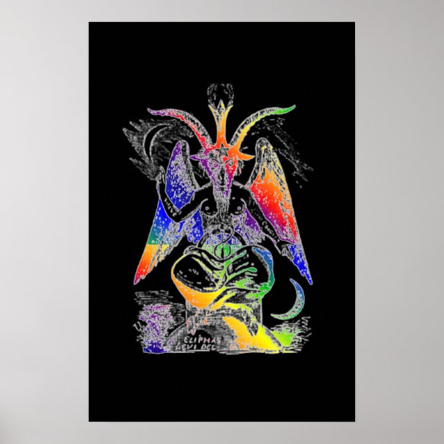 Pôster Rainbow {Goat Of Mendes} Baphomet (Frente)