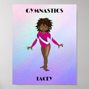 Poster RAINBOW GYMNASTICS GIRL'S Personalizada