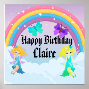 Poster Rainbow Happy Birday