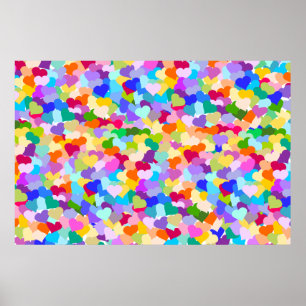 Pôster Rainbow Heart Confetti