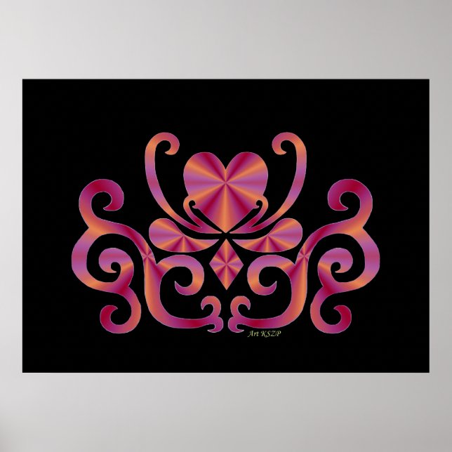 Pôster Rainbow Heart e Lily (Frente)