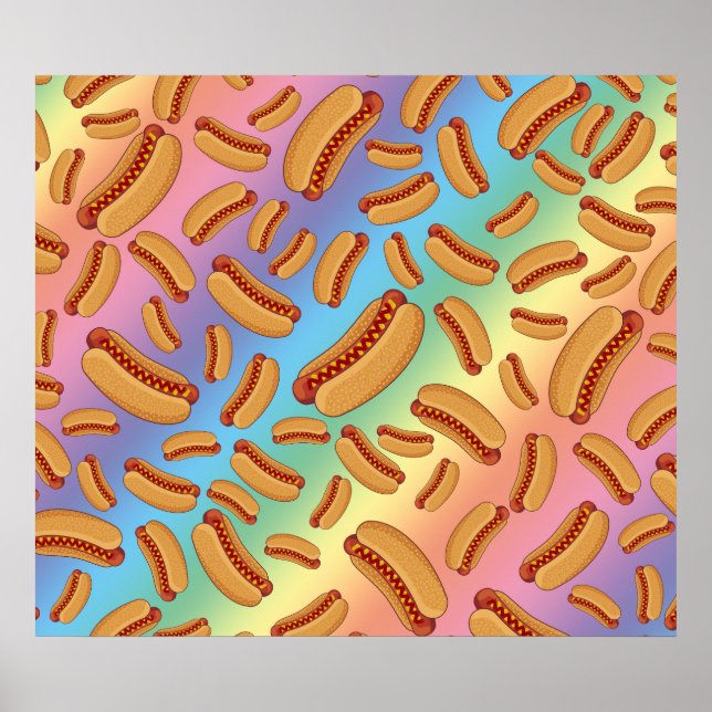 Poster Rainbow hotdog (Frente)