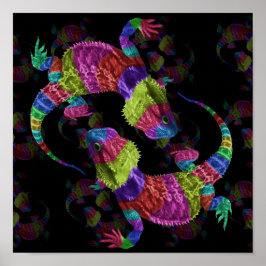 Pôster Rainbow Lizards