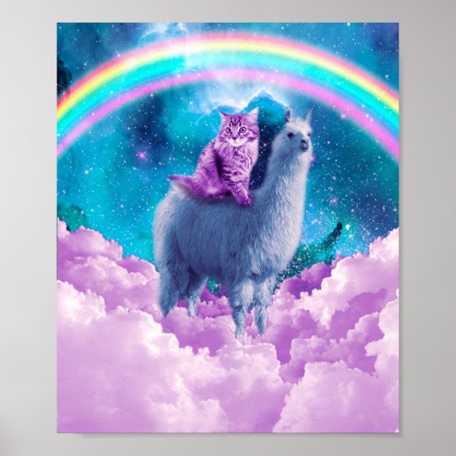 Poster Rainbow Llama - Cat Llama (Frente)