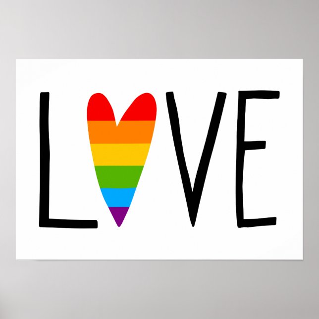 Poster Rainbow Love (Frente)