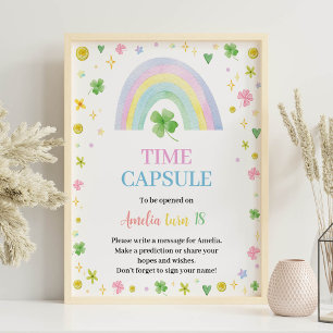 Poster Rainbow Lucky One Birthday Time Capule Sinal