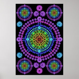 PÔSTER RAINBOW MANDALA 1
