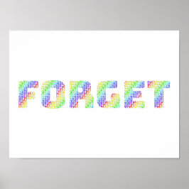Poster Rainbow Mantra Art – Allow Yourself To Forget