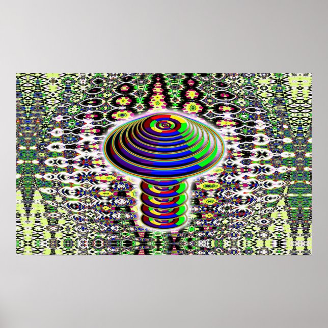Poster Rainbow Mushroom digital (adicionar palavras) (Frente)