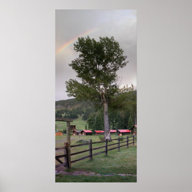 Pôster Rainbow over Sweetgrass Ranch (Frente)