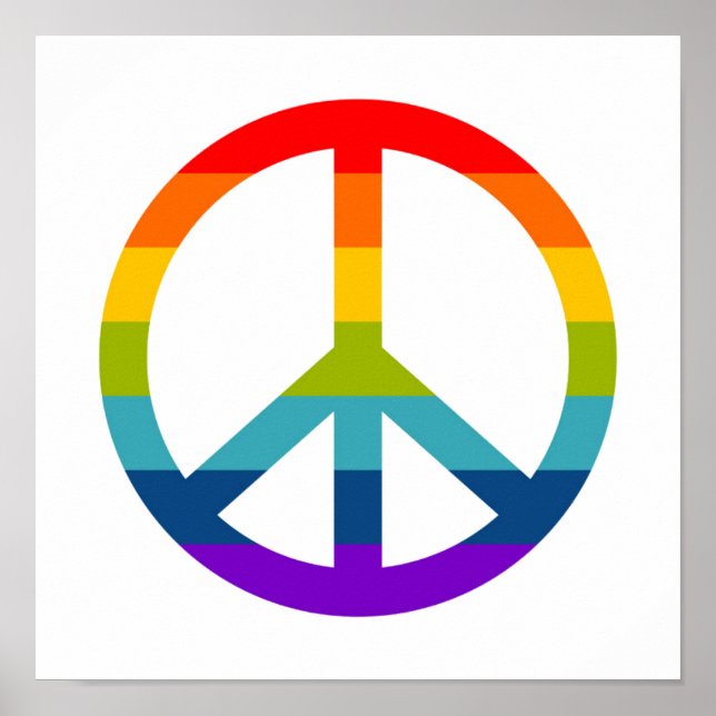 Poster Rainbow Peace Sign (Frente)