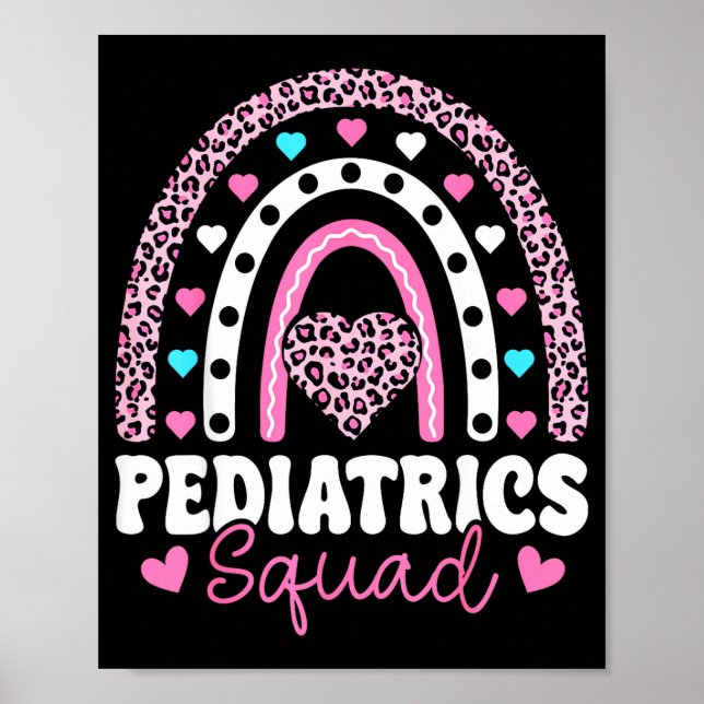 Poster Rainbow Pediatrics Squad - Valentine's Day Pediatr (Frente)