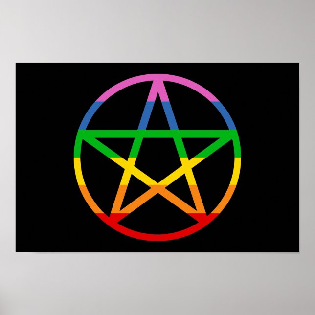 Poster Rainbow Pentacle (Frente)