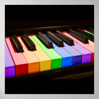 Poster Rainbow Piano