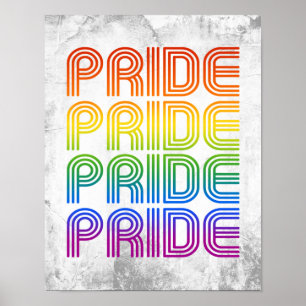 Poster Rainbow Pride Retro
