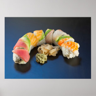 Poster Rainbow Roll Sushi