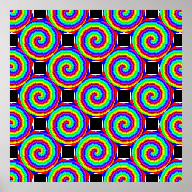 Poster Rainbow Spiral por Kenneth Yoncich (Frente)
