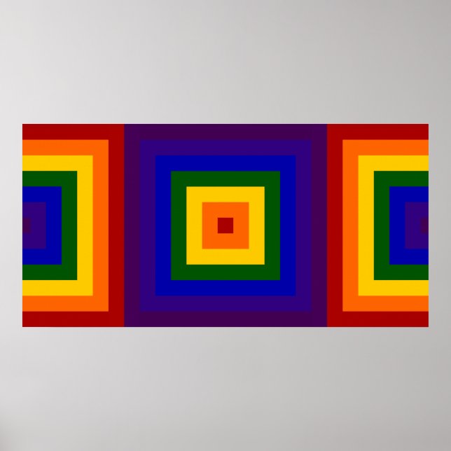 Poster Rainbow Squares (Frente)