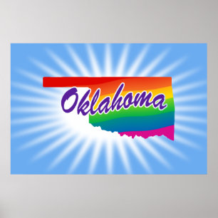 Pôster Rainbow State De Oklahoma