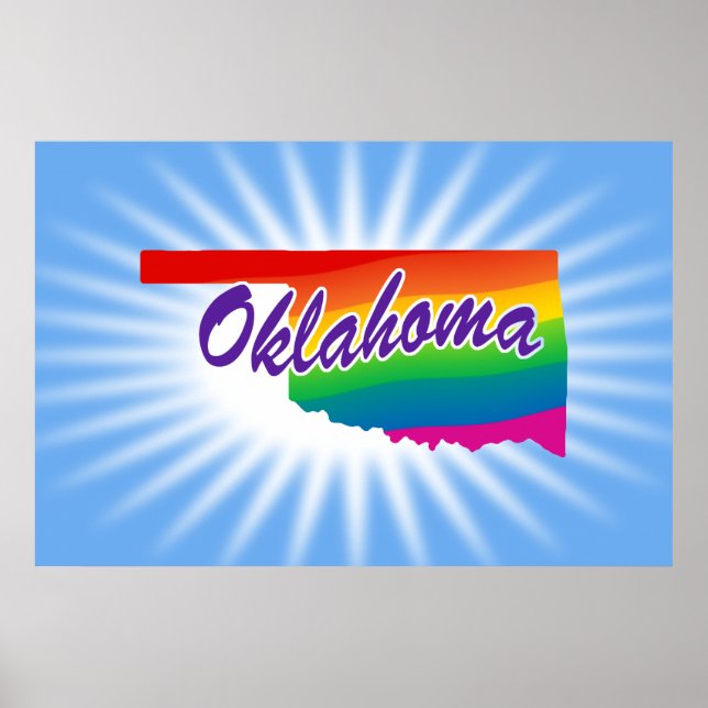 Pôster Rainbow State De Oklahoma (Frente)