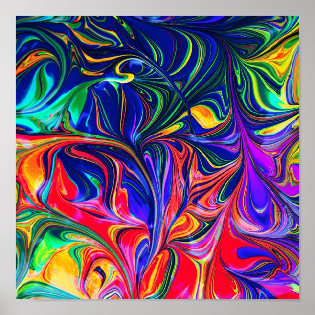 Poster Rainbow Swirl Trippy Glow Stick (Frente)