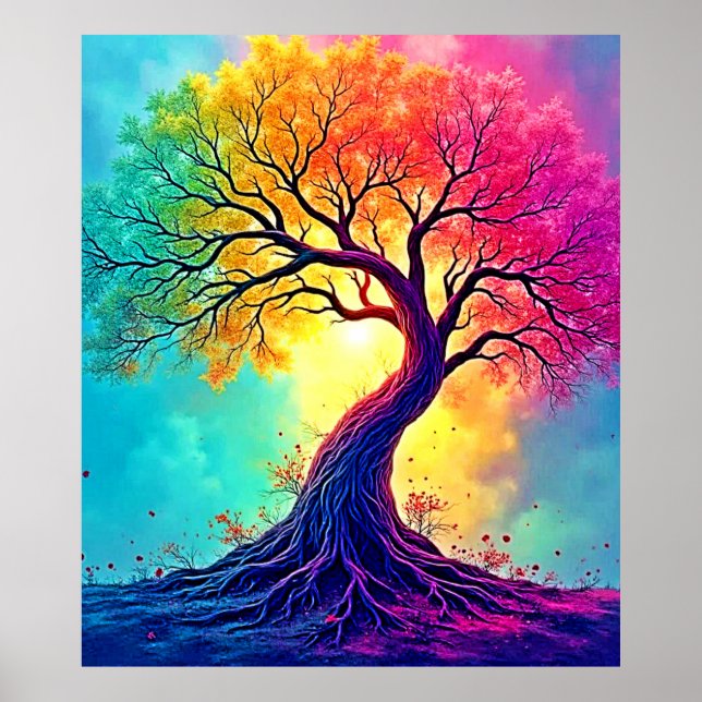 Poster  Rainbow Tree: Roots of Infinite Hope Art (Frente)