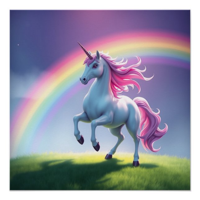 Pôster Rainbow Unicorn (Frente)