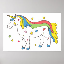Poster Rainbow unicorn