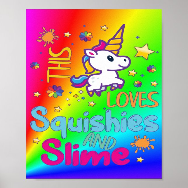 Poster Rainbow Unicorn Ama Estilos E Lama (Frente)