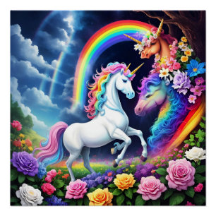 Pôster Rainbow Unicorn One