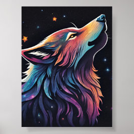 Poster Rainbow Wolf Soul: Um Conto Cósmico