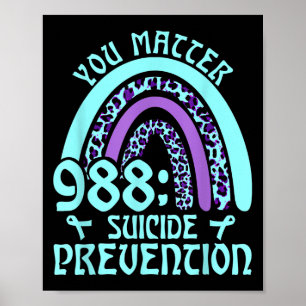Poster Rainbow You 988 Suicídio Prevenção Consciência