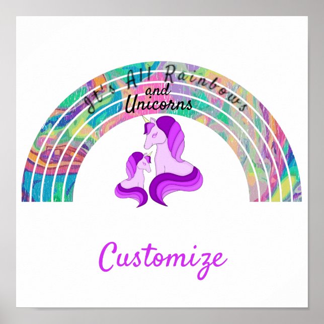 Poster Rainbows e Unicórnios Psicodélicos Thunder_Cove (Frente)