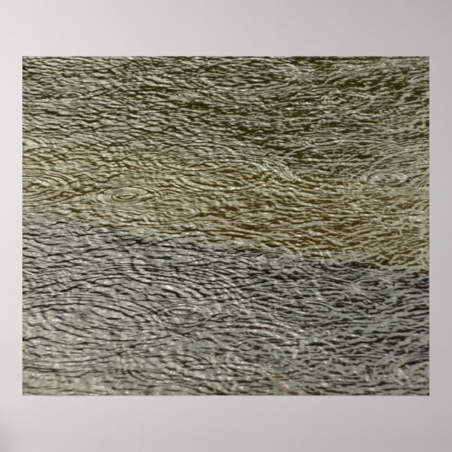 Pôster Raindrop Ripples Fotografia Abstrato (Frente)