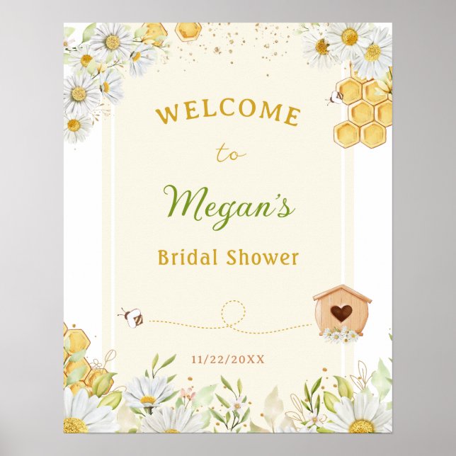 Poster Rainha Abelha Noiva de Abelha Festa de Noivado (Frente)