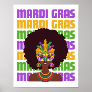 Poster Rainha Afro MARDI GRAS