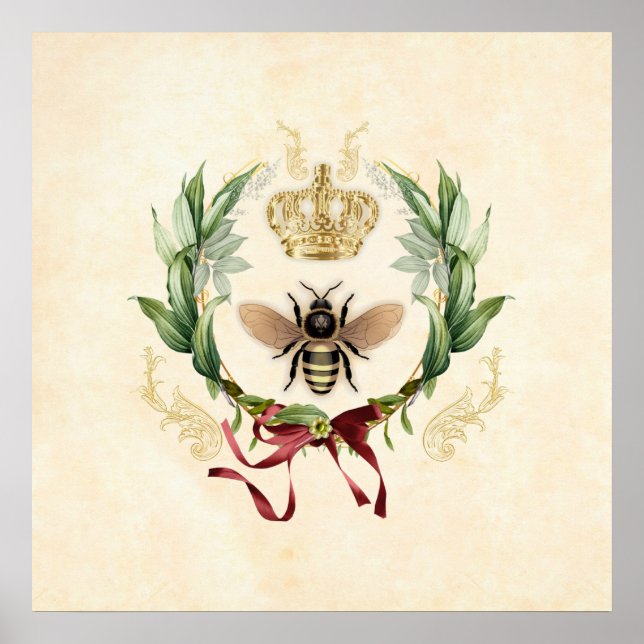 Poster Rainha Botânica Moderna Vintage (Frente)