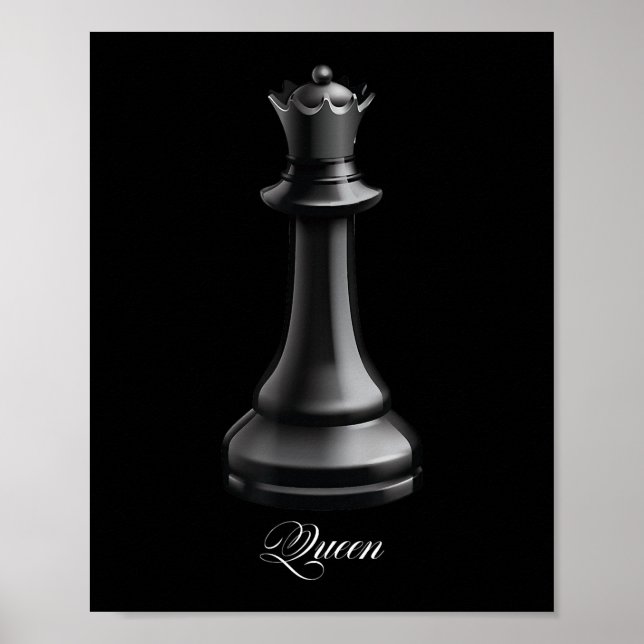 Poster Rainha Chess Piece Halloween Costume Chess Lover (Frente)