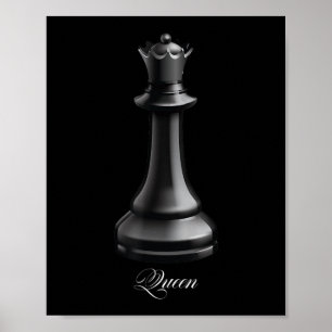 Poster Rainha Chess Piece Halloween Figuram Xadrez