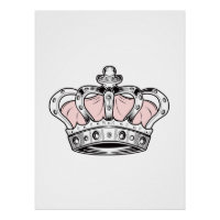 Rainha Coroa Rosa Arte Glamour Feminina Real