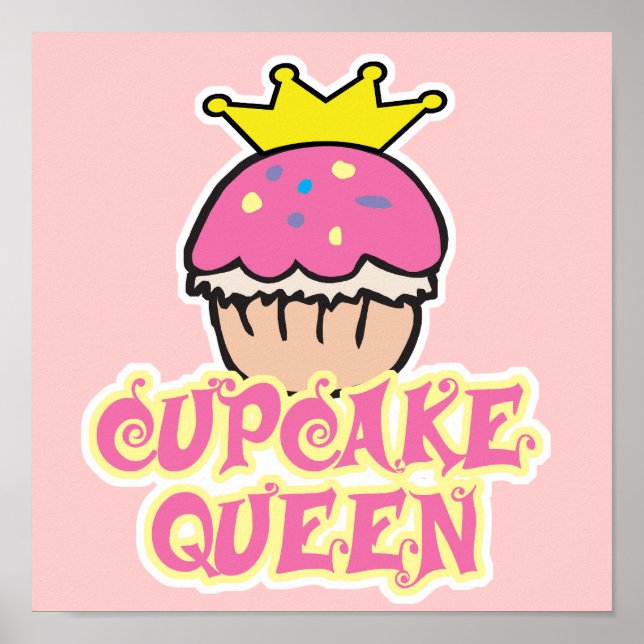 Poster Rainha cupcake (Frente)