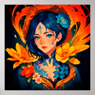 Poster Rainha da Flor de Animes