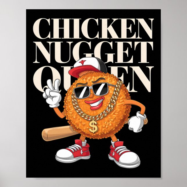 Poster Rainha da Galinha Nugget Comida (Frente)