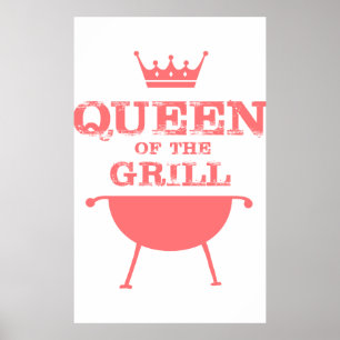 Poster Rainha da grade, cor-de-rosa