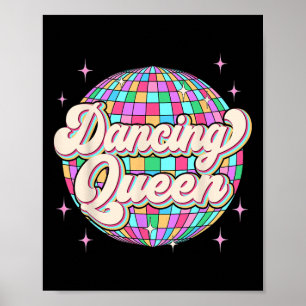 Poster Rainha Dançando Camisa Vintage Dançando 70 Criança