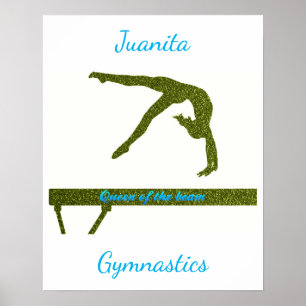 Poster Rainha das Garotas da Ginástica Beam
