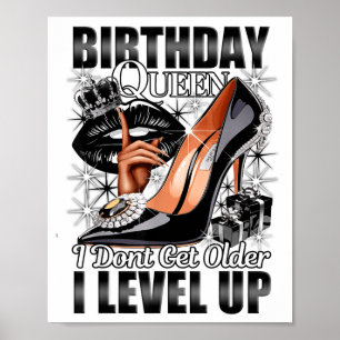 Poster Rainha de Aniversário Eu Não Fico Mais Velha Eu Su